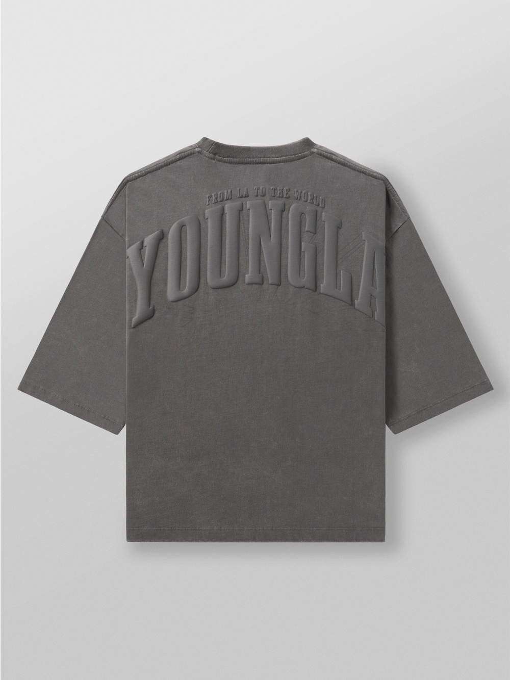 YoungLA 4138 Foundation Cropped Tee Gray Wash Size Medium SOLD OUT ONLINE